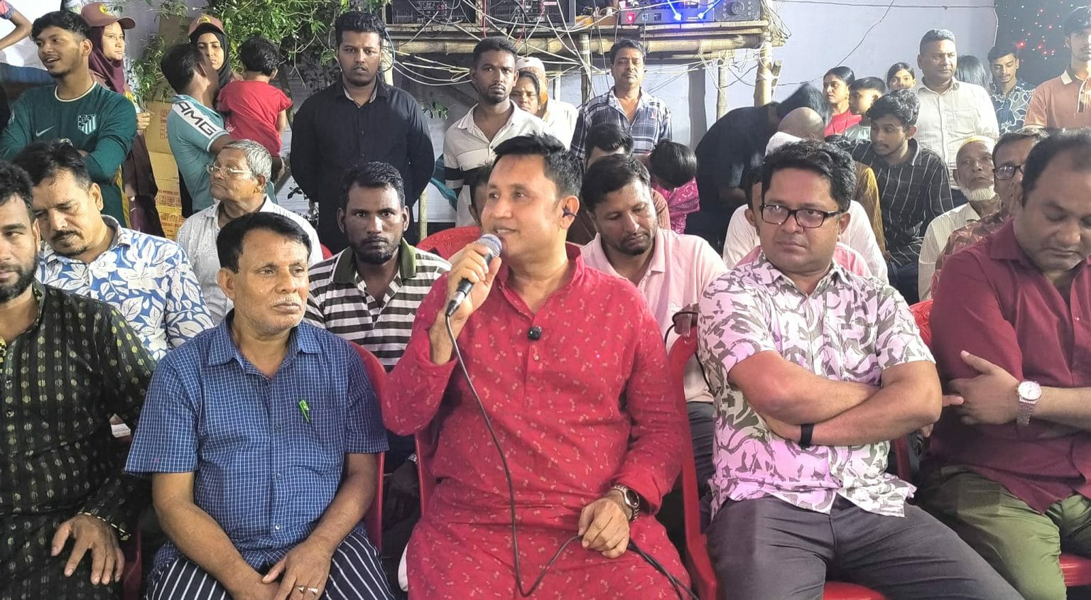 সোনারগাঁও মোগড়াপাড়া ইউনিয়ন চেয়ারম্যান প্রার্থীর পুজা মন্ডল পরিদর্শন 